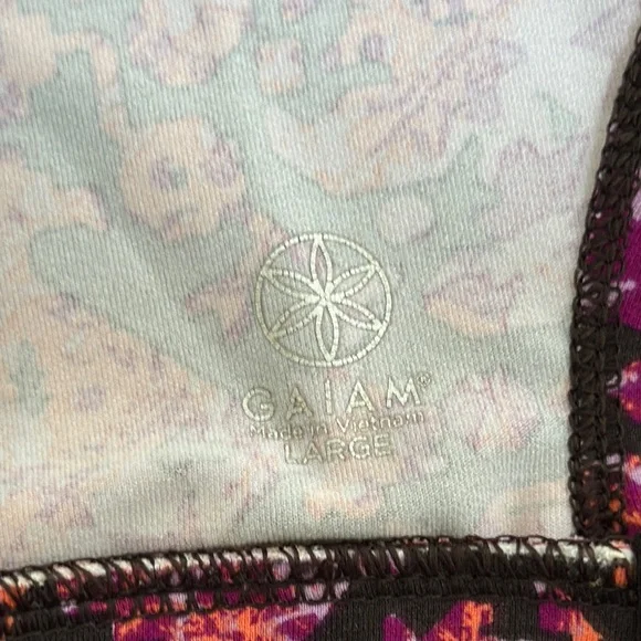 GAIAM Purple and Orange Sports Bra with Strappy Back - Picture 2 of 6